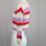 Billabong Women's Striped Sweater in Purple, Red, and Cream Photo 1