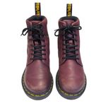 Dr. Martens  Lexington Burgandy Boots GUC $170 Size EU 37 6L    S3739 Photo 3