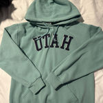 Jerzees  Teal Hoodie with Navy Accents Photo 0