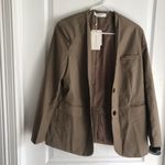 Commense Women's Blazer Jacket Two Button Front Pockets Brown Size XS NWT Photo 1