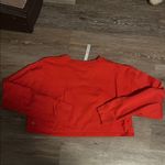 Lululemon  Logo Red Cropped Crewneck Photo 4