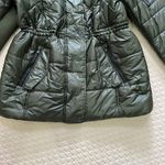 Michael Kors NWT Quilted Women Long Puffer Coat w/ Fur Hoodie Olive Size 1X Photo 10
