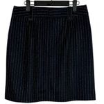 Ann Taylor NWT  Loft Wool Blend Pinstriped Pencil Straight Mini Skirt  8 Black Photo 3
