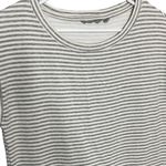 Athleta Ease Up Sleeveless Sweatshirt Dress Size XS Grey Stripe Pockets Photo 2