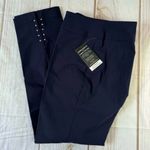 Roz & Ali Navy Blue Slimming Sensations Pull On Pants Silver Studs Hem 6 Photo 1