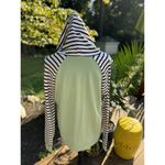 Orvis Hoodie Women's Medium Green Blue Sweatshirt Striped Outdoors Casual Layer Photo 1