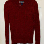 Karen Scott  Red and Black Heather Woven Sweater Size XS Photo 0