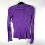 Lululemon 5 Mile Long Sleeve Heathered Regal Plum Soft Cotton Thumbholes Size 4 Photo 4
