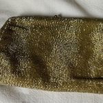 Vintage beaded Clutch gold kiss lock Photo 1