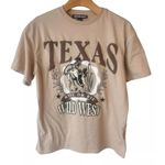 Charlotte Russe T-Shirt Women's S Beige Texas Rodeo Cowboy Tee Short Sleeve NEW Photo 0