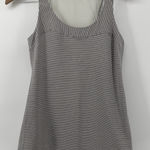 Lululemon Run First Base Tank Top Gray White Striped Women 6 Athleisure *READ Photo 0