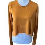 Free People Movement Tempo Long Sleeve Thumbhole Womens Small Pullover Tee Shirt Orange Photo 0