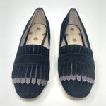 Boden Melody Suede Loafers Black & Pewter Fringe Flats Size 36 / US 5.5 Photo 1