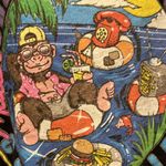 Brandy Melville Navy Blue Malibu California Retro look Long Sleeve T Shirt Photo 3