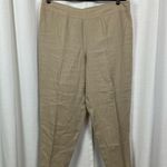 Eileen Fisher Beige Tan Linen Pull On Pants Sz.L Photo 0