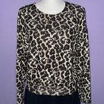 ZARA NWT Leopard Print Long Sleeve Knit Top Photo 5