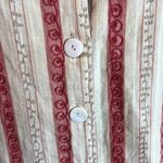 Talbots Vintage Cropped Striped Vest Linen Cotton Blend Medium Photo 5