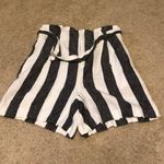 Calvin Klein Dark gray and white striped shorts with belt never worn Photo 0