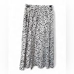 SheIn  Women’s Dalmatian Print Midi Skirt Medium Black White Lined Photo 1