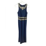 Cachet Sleeveless Embellished Long Formal Dress Navy Midnight Size 2 Blue Photo 3