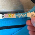 Roxy Women's Blue Striped Long Sleeve Hooded Striped Sweater Top Size Medium Photo 1