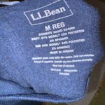 L.L.Bean Womens SoftFlex Blue Mock Neck Pullover Long Sleeve Thumb Hole Tunic Top Photo 6