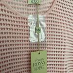 Torn By Ronny Kobo  Pink Open Knit Short Sleeve Top | Sheer | Size Medium | NWT Photo 2