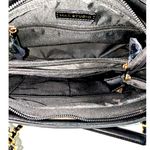 Max Studio NWT  Black Pebble Grain Double Handle Gold Tone Chain Tote Purse Photo 1