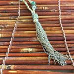 Chico's Chico’s Elegant Gold and Green Tassel Necklace 34”-37” Photo 2