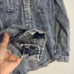 Levi's  Blue Denim Acid Wash Button Down Shirt 80s 90s Small Grunge Photo 2