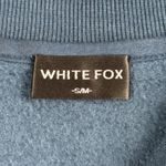 White Fox Boutique White Fox Calabasas Los Angeles‎ Embroidered Blue Sweatshirt Casual Womens Small Photo 4