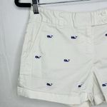 Vineyard Vines  Womens Sz 2 (28 x 3.5) Shorts White Blue Embroidered Whales Photo 1