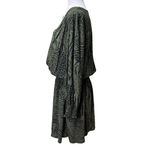 Rails  Zana Olive Mixed Animal Stripe Dress Womens Size Large Long Sleeve Smocked Photo 1