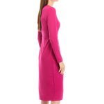 Wonderly NWT Fuchsia Faux Wrap MIDI Dress size Med Photo 2