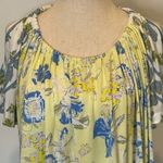 Free People ‎ Yellow Baja Babe Printed Cold Shoulder Short Sleeve Top Size XS Photo 7