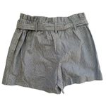 HAVE Black/White Striped Elastic Waist Fabric‎ Belt Shorts Size S Blue Size M Photo 1