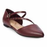 Apt. 9  Defined Comfort Womens Flats Wine Colored Strappy Dress Shoe Sz 5.5M Photo 5