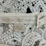 Boston Proper  White Lace Top with Zipper Side Photo 5