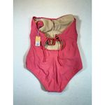 Kona Sol  Womens Pink Ruched Strapless Tummy Control One Piece Swimsuit Size 10 Photo 1