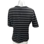 Who What Wear Black White Striped Short Sleeve Crew Neck T Shirt Tee Top Size XL Photo 1