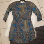 💕ALEX+ALEX💕 Long Sleeve Pattern Tassel Shirt Dress Large Blue Photo 2