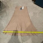 Women's NINETY CLOTHING CO knitted Pleated Boho Y2k Maxi Skirt Tan Photo 5