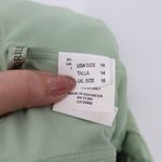 Womens Sage Green One Shoulder Ruffle Maxi Dress Size 14 Formal Evening Gown Photo 2