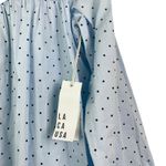 Lacausa NWT Avery Cotton Poplin Long Sleeve Mini Dress Baby Blue Dot Small Photo 7