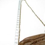 Vintage Brown Genuine Leather by Reem Envelope 80s Purse Bag Crossbody Chain USA Photo 3