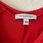The Vanity Room  Red Cold Shoulder Dress Photo 3