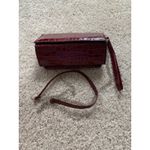 Faux Croc‎ Leather Red Shoulder Bag W Detachable Strap & Wristlet Just Solutions Photo 6