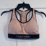 Calvin Klein Performance Padded Sports Bra Blush Light Pink & Black Photo 0
