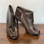 Michael Kors  Women's Peep Toe 4" Stiletto Heel Ankle Boots Brown Size 9M Photo 2