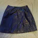 Free People  Mini Skirt Leather Faux Black Photo 1